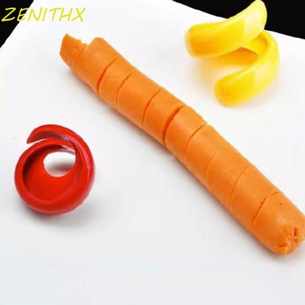Zenithx เครื่องตัดสุนัขร้อน 2 ชิ้น, เครื่องตัดไส้กรอกพลาสติกที่มีประสิทธิภาพ, เกลียวในครัวเรือนประหยัดแรงงานแม่พิมพ์สุนัขร้อนแคมป์ปิ้ง