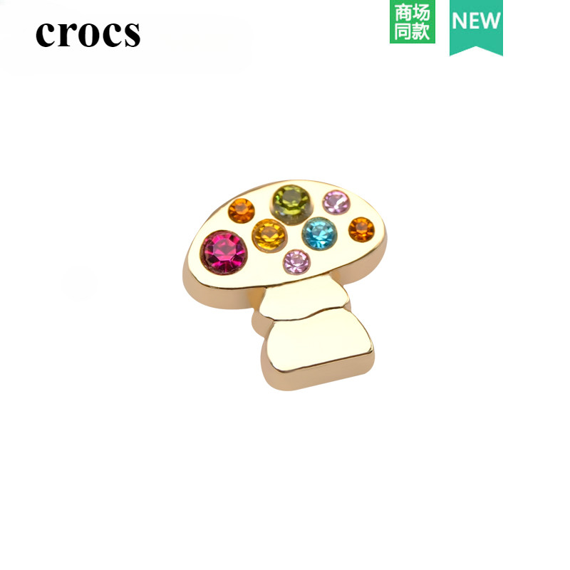 jibbitz crocs charms จระเข้รองเท้าหลุมผีเสื้ออุปกรณ์เสริมโลหะสายรุ้งรักรองเท้าดอกไม้ตกแต่งหัวเข็มขัด ทําเอง พื้นผิวรองเท้าหัวเข็มขัด
