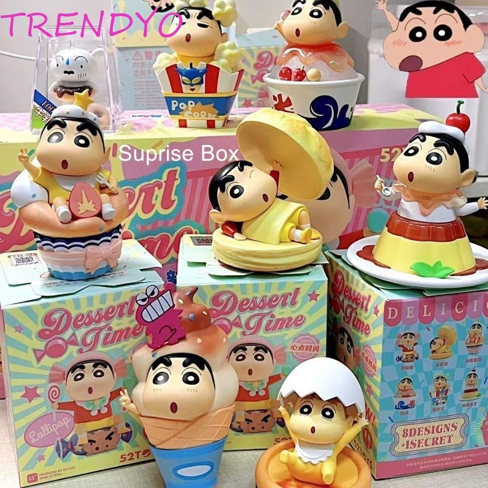 Trendyo Crayon Shin-Chan ตัวเลข, Snack Time Model ของเล่น Nohara Shinnosuke รูป, เครื่องประดับเล่นอะนิเมะอะนิเมะอุปกรณ์ต่อพ่วง PVC ตุ๊กตาสะสม