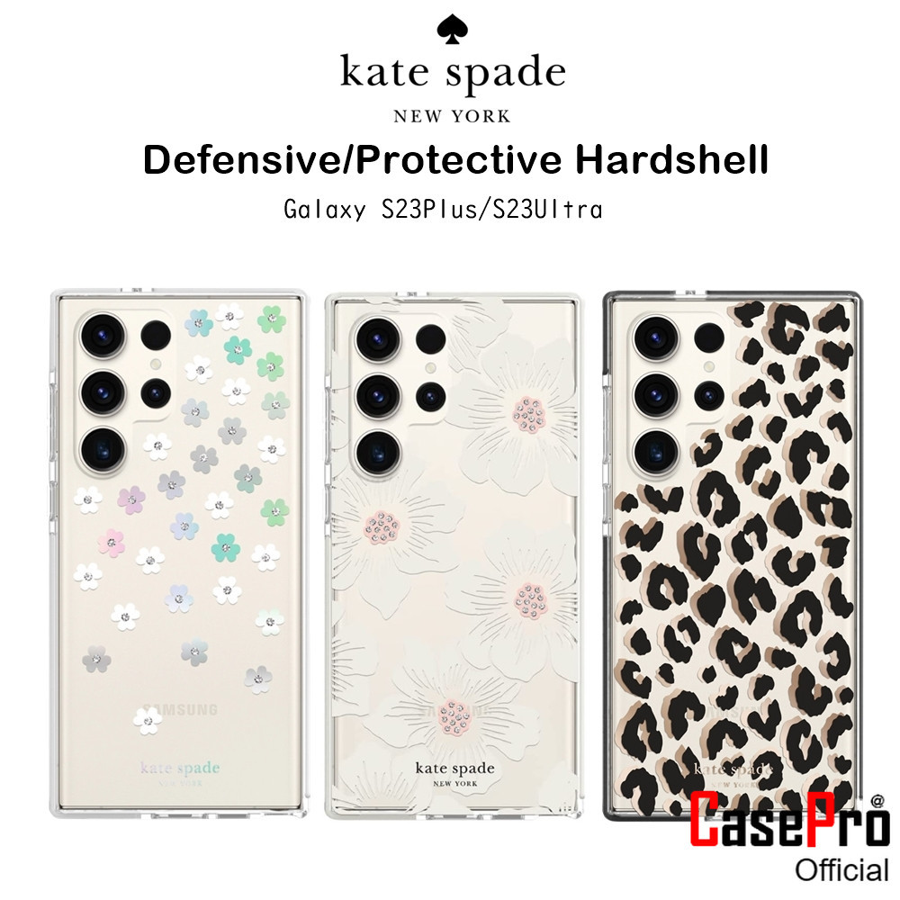 Kate Spade New York Protective/Defensive Hardshell เคสกันกระแทกเกรดพรีเมี่ยม เคสสำหรับ Galaxy S23Plu