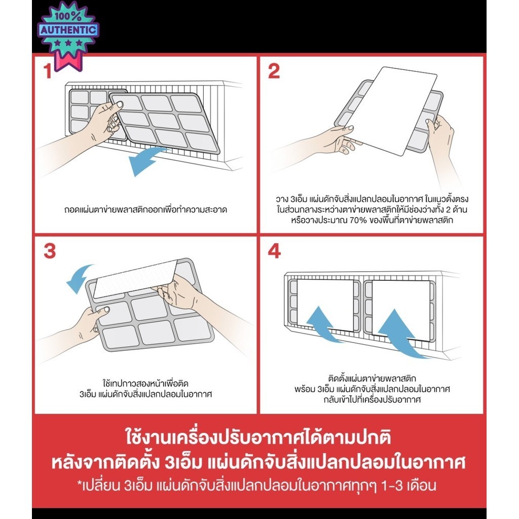 3m filtrete แผ่นกรองแอร์ แคทีเรีย PM2.5 3m filtrete 3M Filtrete 15x24 นิ้ว แผ่นดักจัสิ่งแปลกปลอมในอา