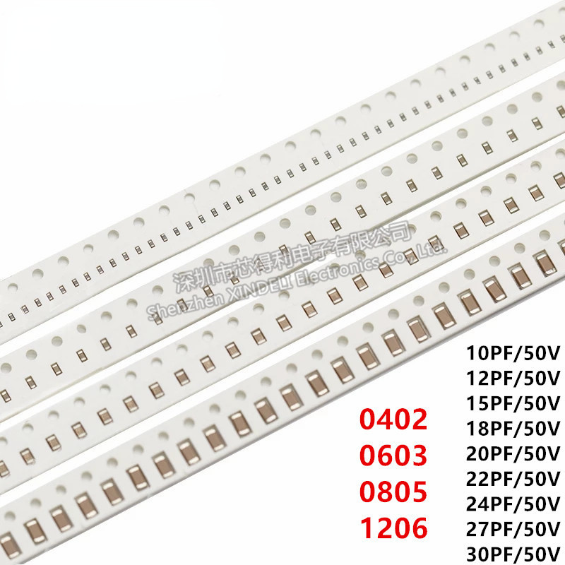 ((100 ชิ้น) 0603 ชิปตัวเก็บประจุ 104P 50V (0.1 UF) 100NF Precision ±10% 104J 104K MLCC ชิปตัวเก็บประ