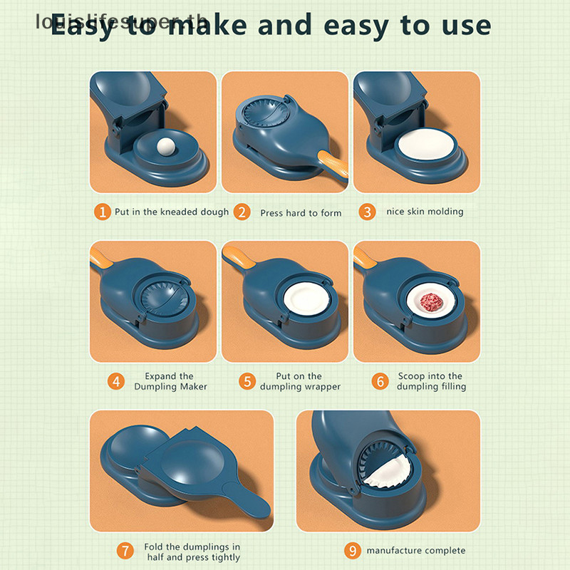 Lls 2 In1 Dumpling Maker DIY ชุด Wrapper Presser คู่มือประหยัดแรงงาน Ravioli Empanadas Dough ผิว Molder เครื่องครัว Gadgets ร้อน