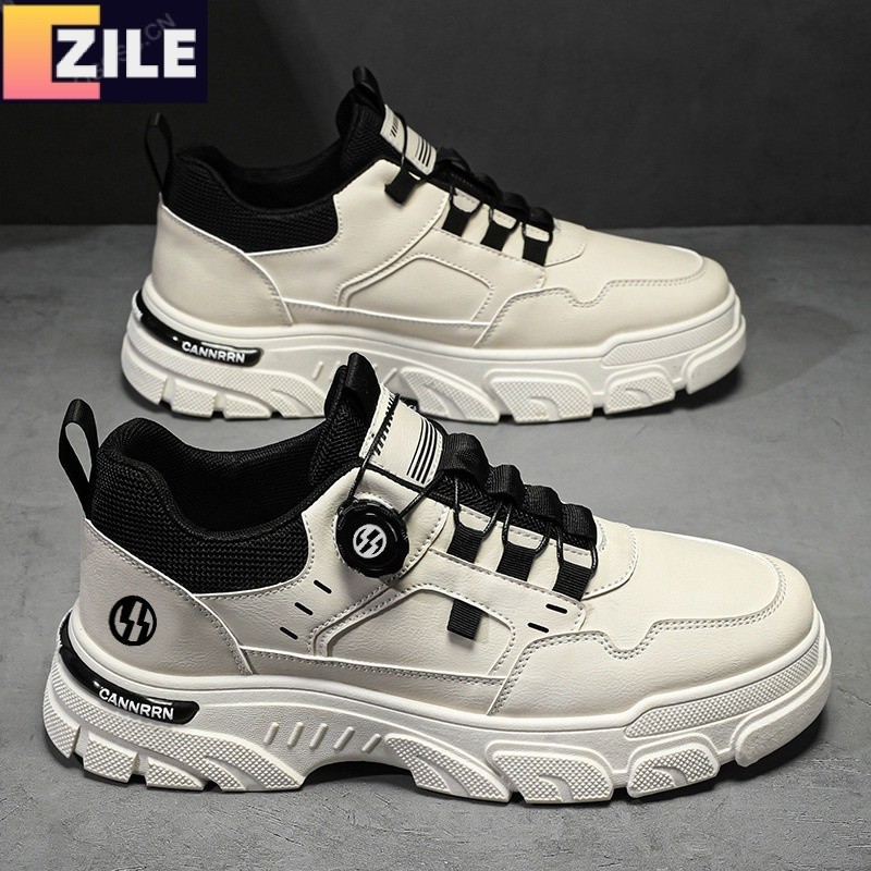 รองเท้าผู้ชายbreathable Workwearรองเท้าผู้ชายรองเท้าผ้าใบลําลองหนาSoled