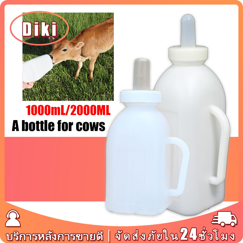 พร้อมส่งจากไทย ขวดนม ขวดนมลูกวัว 1000ml/2000ml ขวดป้อนนมวัว แพะ แกะ จุกนมนิ่ม
