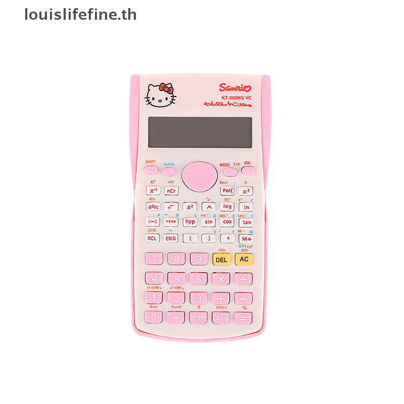 Louislifefine Sanrio Kawaii Hello Kitty เครื่องคิดเลขวิทยาศาสตร์คอมพิวเตอร์เสียง al Office เครื่องคิดเลขอิเล็กทรอนิกส์สําหรับเด็กหญิงและเด็กชายใหม่