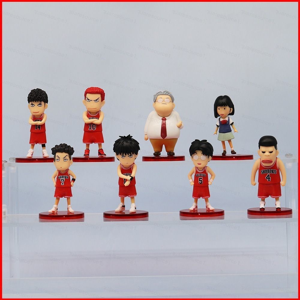Sqt 8 ชิ้น SLAM DUNK Action Figure รุ่น Q Sakuragi Akagi Kaede ตุ๊กตาของเล่นเด็กตกแต่งบ้านของขวัญเครื่องประดับ