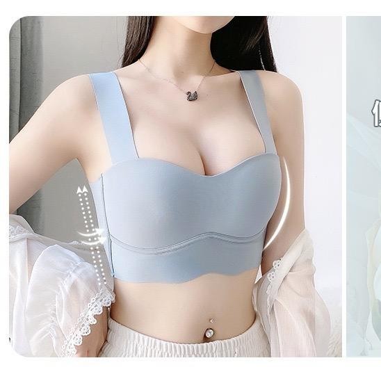 เสื้อชั้นในไร้โครง INFI เสื้อชั้นในแฟชั่น ฟองน้ำบาง เนื้อผ้านิ่ม ลดการกดทับ เก็บกระชับหน้าอก ราคาถูก ผู้หญิง Clothing