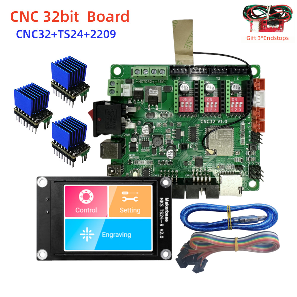 3 axis CNC controller plate GRBL 32bit control card offline update board cnc laser engraver marking 
