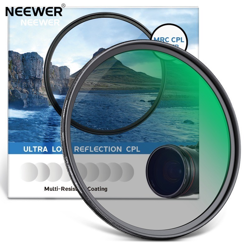 Neewer แผ่นกรองโพลาไรเซอร์แบบวงกลม 67 มม. แผ่นกรองเลนส์ Super Slim HD MRC CPL