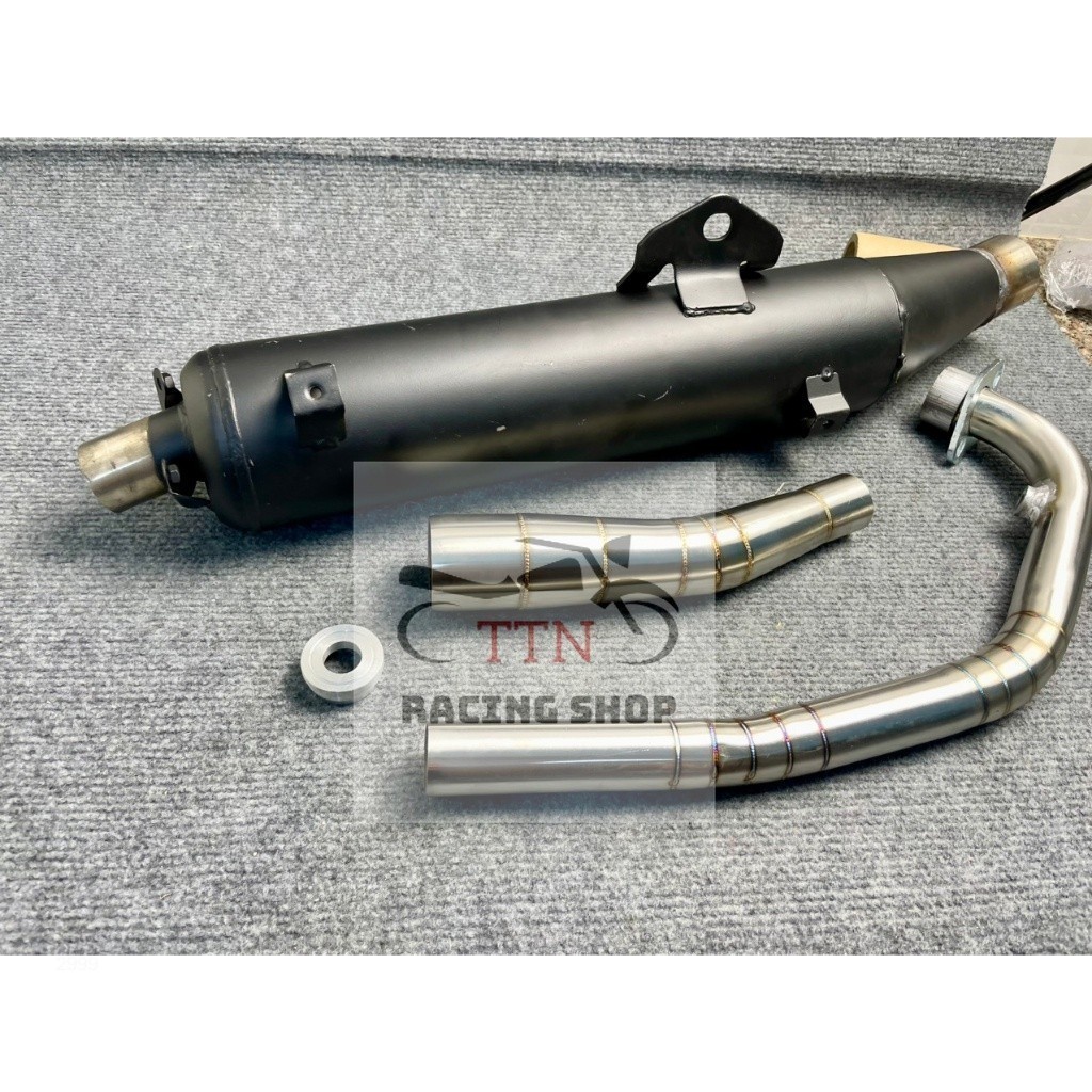 ท่อไอเสียสังกะสีปลอมคอสแตนเลสเต็ม - มาพร้อม CNC Pepper ติดชนะ v1 v2 v3