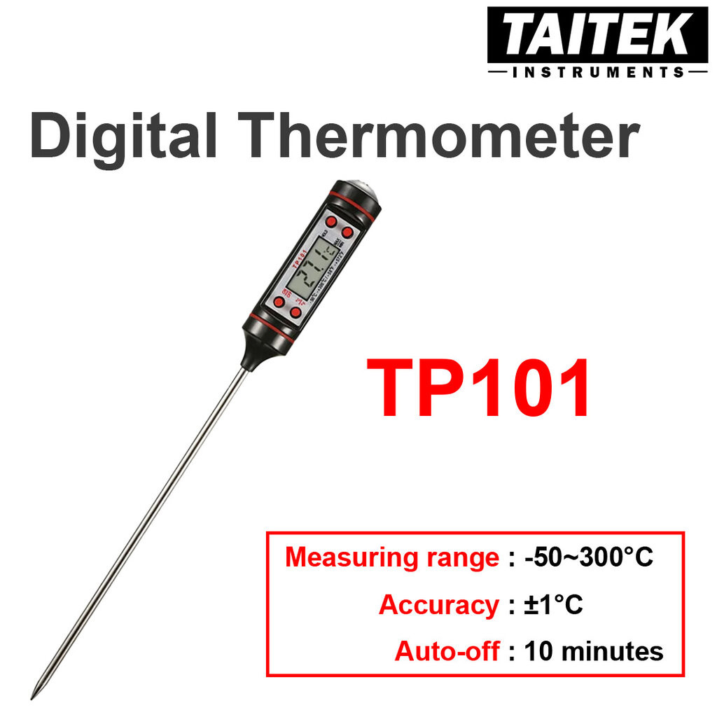 เครื่องวัดอุณหภูมิอาหารดิจิตอล Digital Food Thermometer รุ่น TP101 ช่วงการวัด -50~300℃ ความแม่นยำ ±1℃