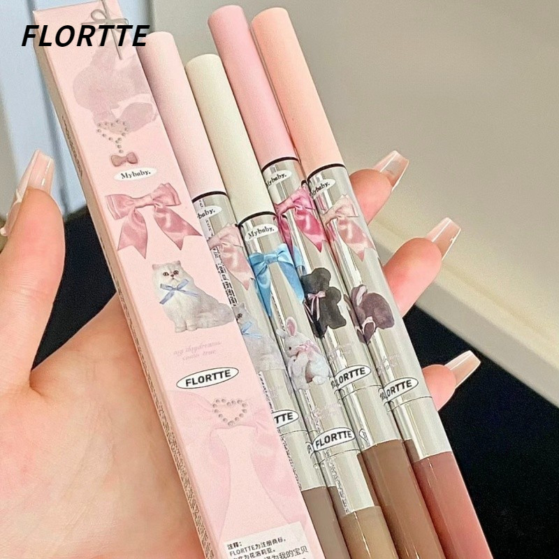 FLORTTE อายไลเนอร์ปากกาเน้นข้อความแบบปลายคู่และปากกาคอนทัวร์
