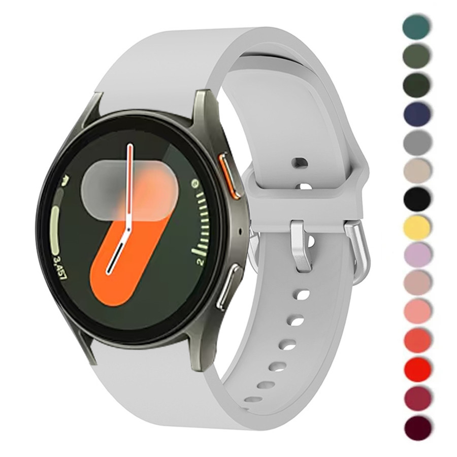 สายซิลิโคนสําหรับ Samsung Galaxy Watch 7/6/5/4 44 มม.40 มม.Pro 45 มม.กีฬา 20 มม.สายนาฬิกาสร้อยข้อมือ Galaxy Watch6 คลาสสิก 43 มม.47 มม.