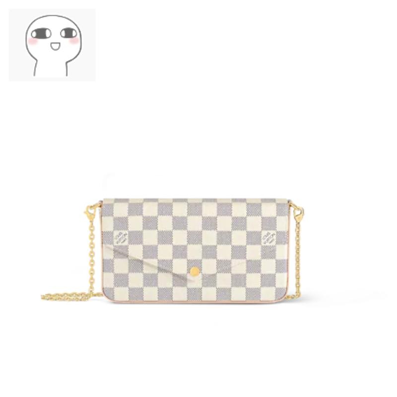 สินค้าขายดี แบรนด์ใหม่ที่ถูกที่สุดของแท้ 100% / Louis Vuitton FÉLICIE POCHETTE กระเป๋าถือ