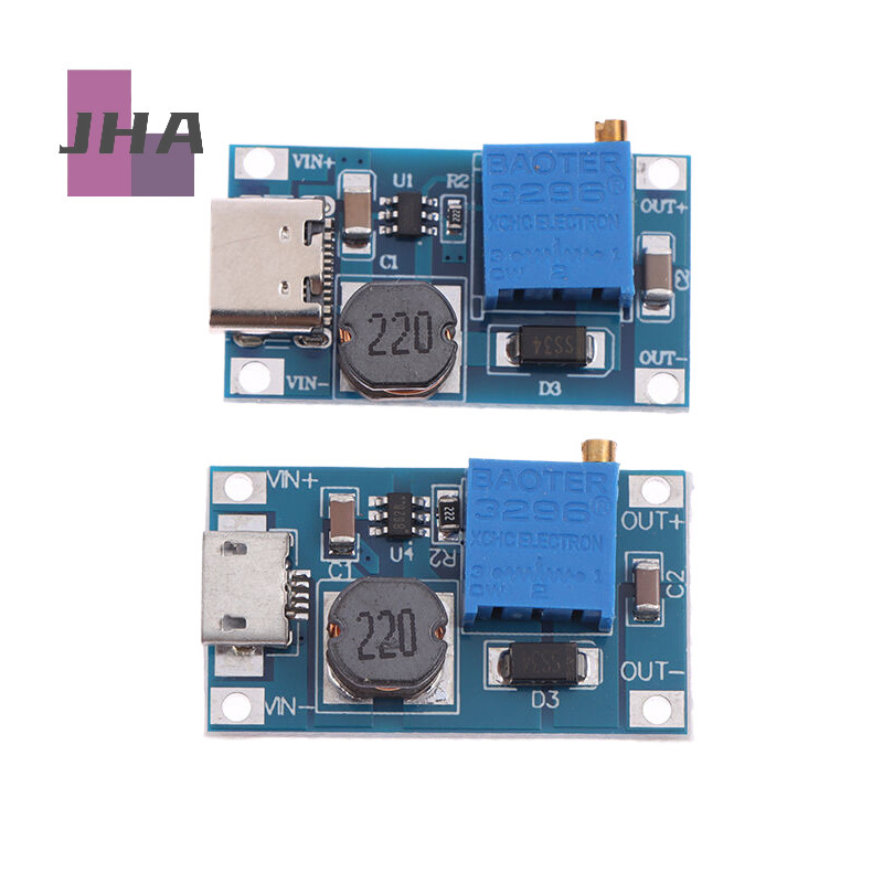[JHA] 1pc DC To DC Step Up Converter Boost Converter โมดูลพลังงาน MT3608 Mico Type-C โมดูลจ่ายอินเทอร์เฟซ DC ตัวควบคุมแรงดันไฟฟ้าใหม่