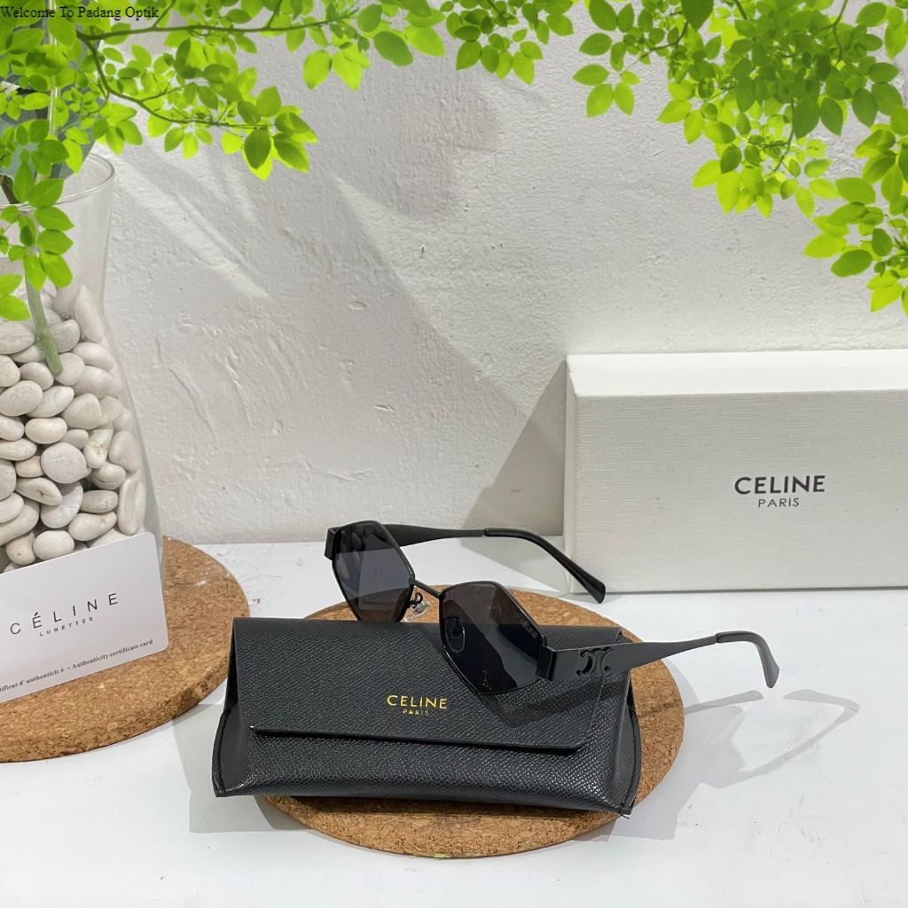 Celine TRIOMPHE 02 METAL แว่นกันแดดหกเหลี่ยม Fullset