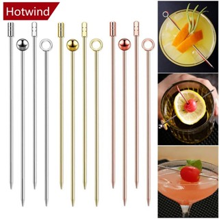 HWD3 ชิ้นสแตนเลสค็อกเทล Picks Martini ผลไม้ Stick Swizzle St…