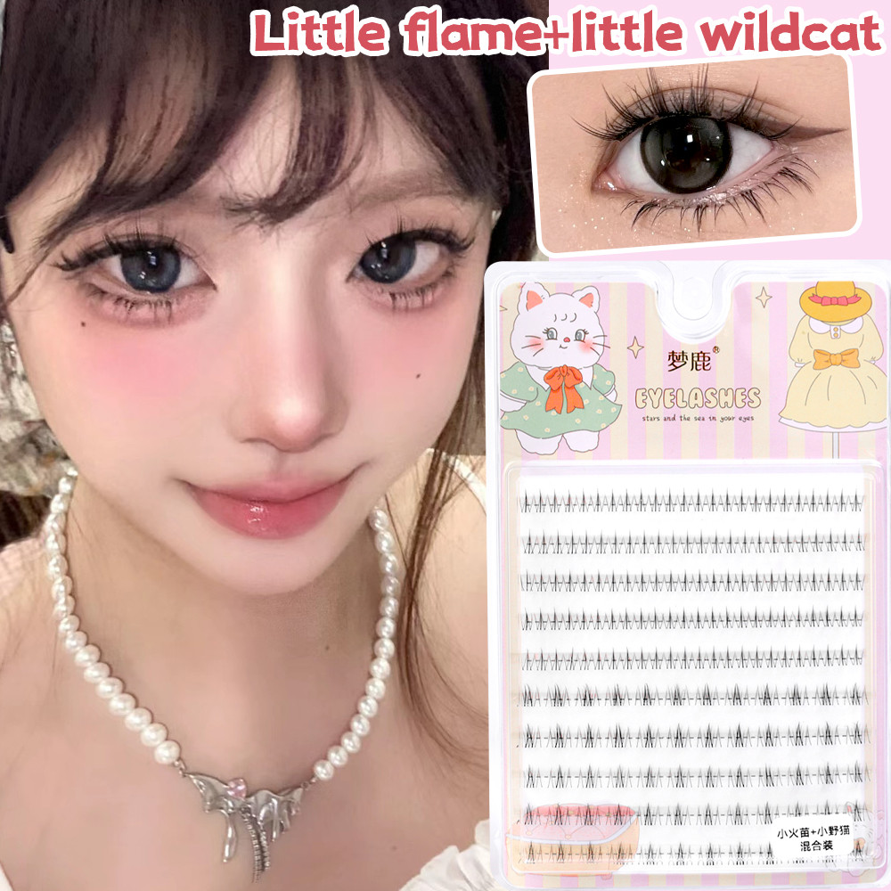ขนตาปลอม - กรงเล็บแมว ​Segmented, Handmade, Natural Effect, Long - 180 Clusters Fake Eyes Lashes Extension - Single Cluster Lower Eyelashes - Make Up Tools