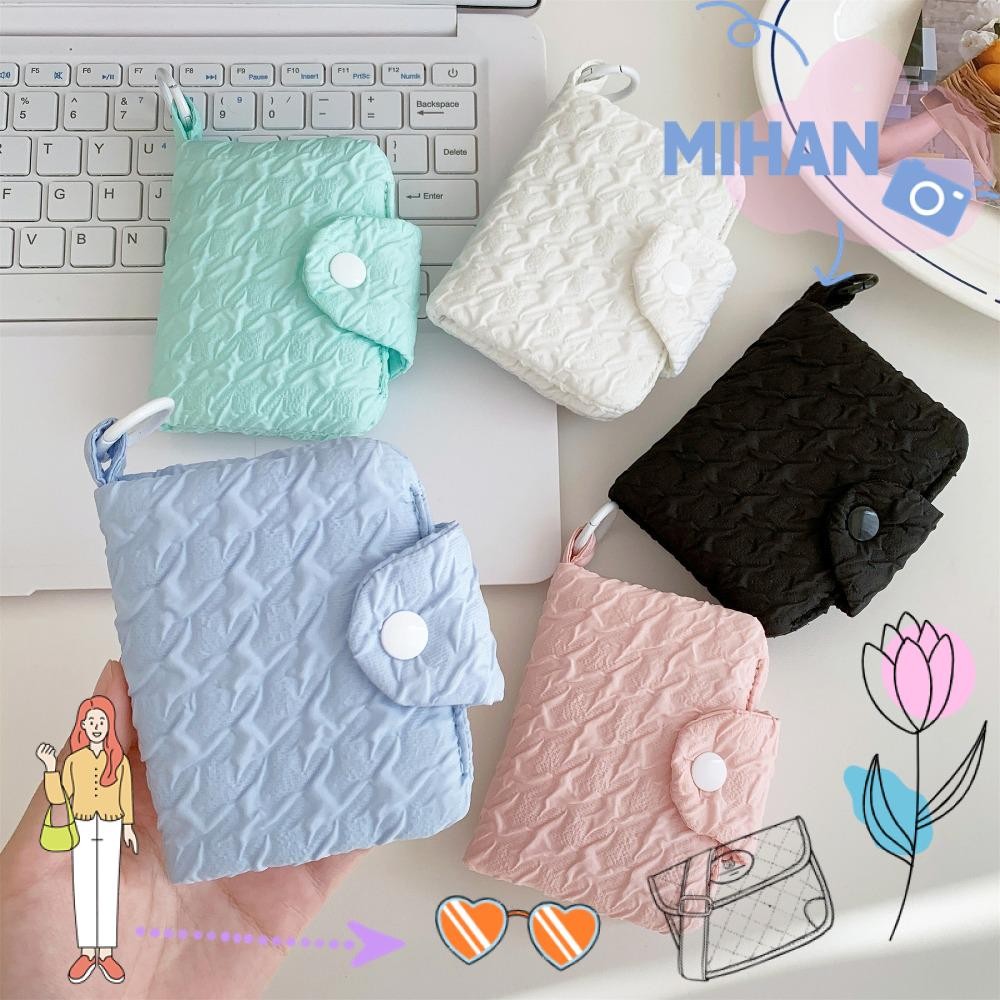 เดือน กระเป๋าใส่เหรียญกระเป๋าสตางค์ย่นความจุขนาดใหญ่ผู้ถือบัตรแพคเกจจี้หลายชั้นกระเป๋าบัตรกระเป๋าเก็บมินิ