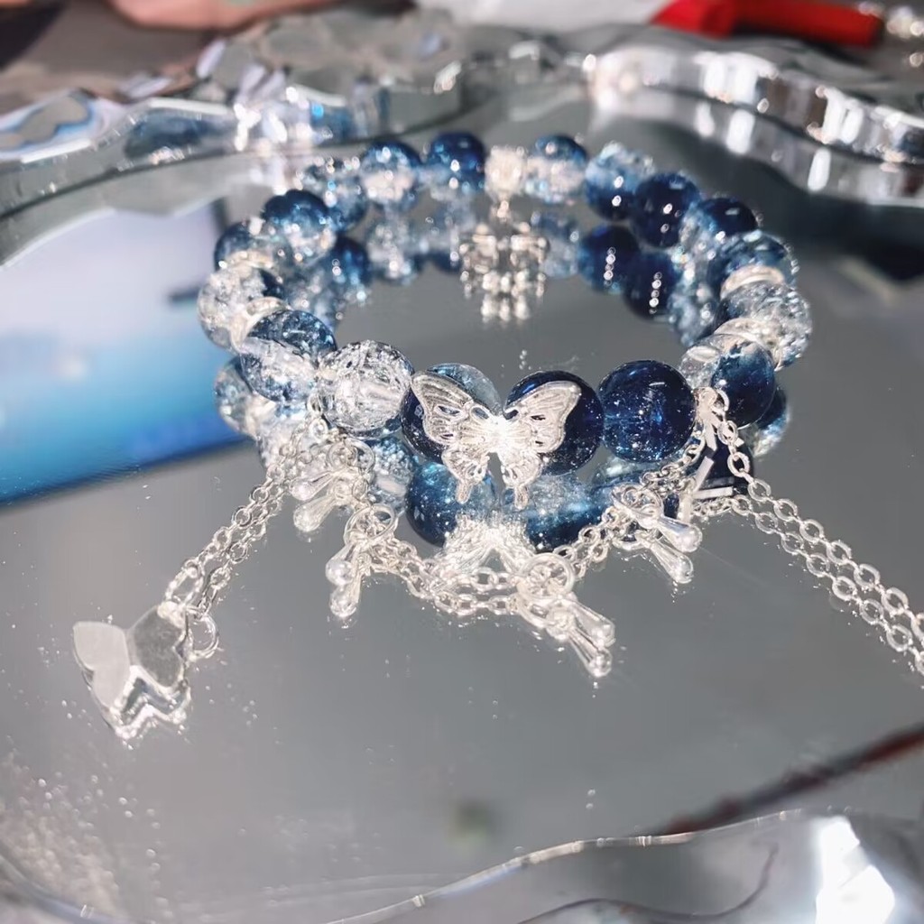 สร้อยข้อมือจีนลูกปัด สร้อยข้อมือดีไซน์พรีเมี่ยมผีเสื้อนางฟ้าสุด