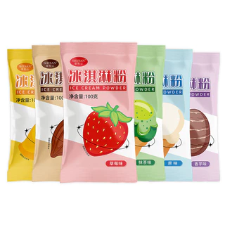 ผงไอศกรีมรสอ่อนประหยัด 6 รส 100 กรัม
