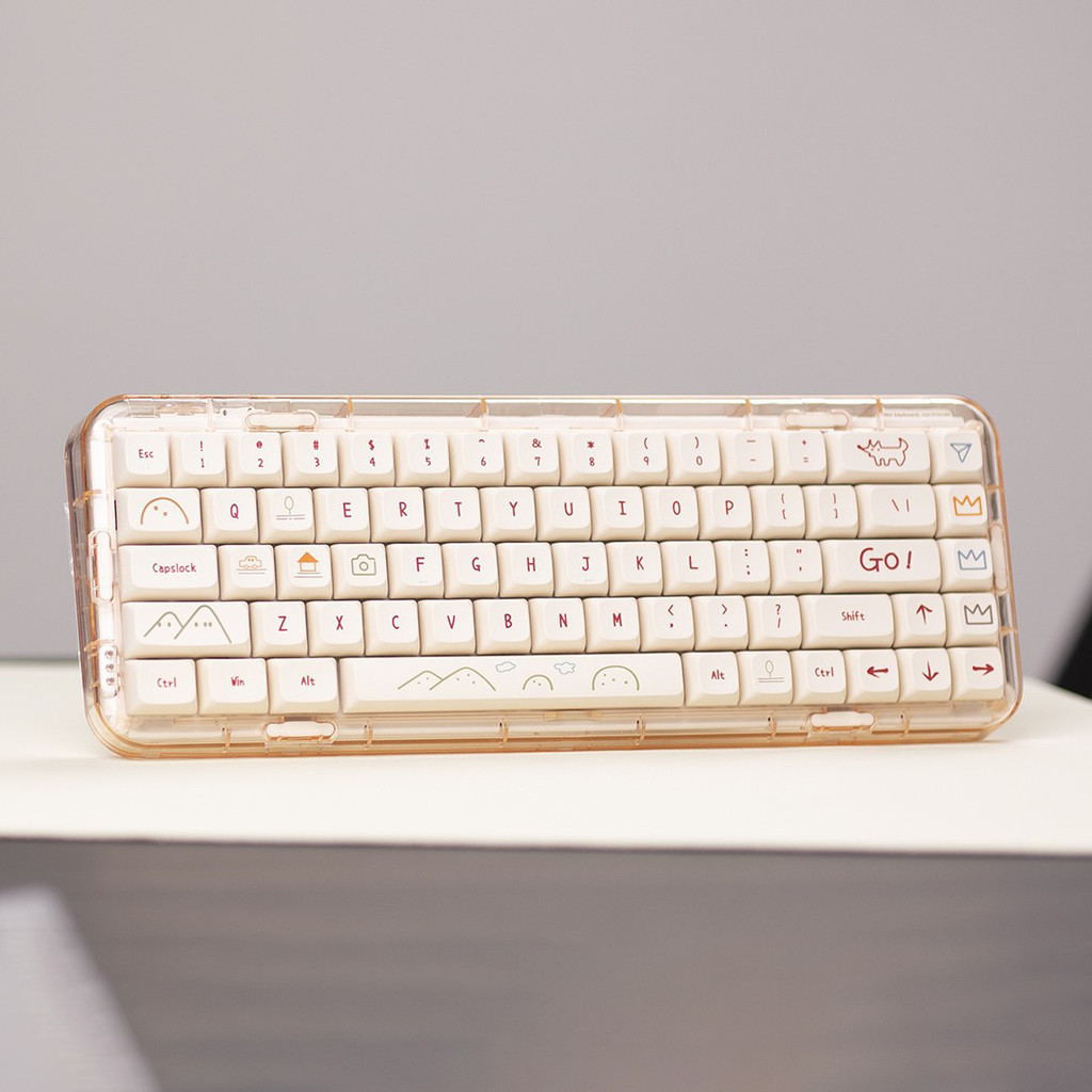 129 คีย์ Graffiti ภาษาไทยชุดปุ่มกดโปรไฟล์ XDA Dye Sub PBT Keycaps สําหรับคีย์บอร์ดแบบกลไก