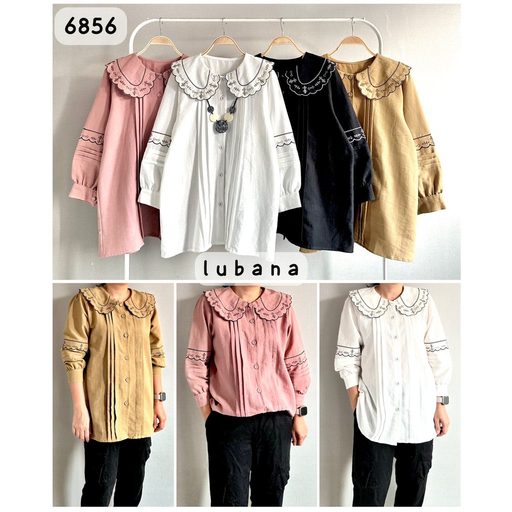 เสื้อเบลาส์ ผ้าลินิน Lubana RG 6856 Donna 110