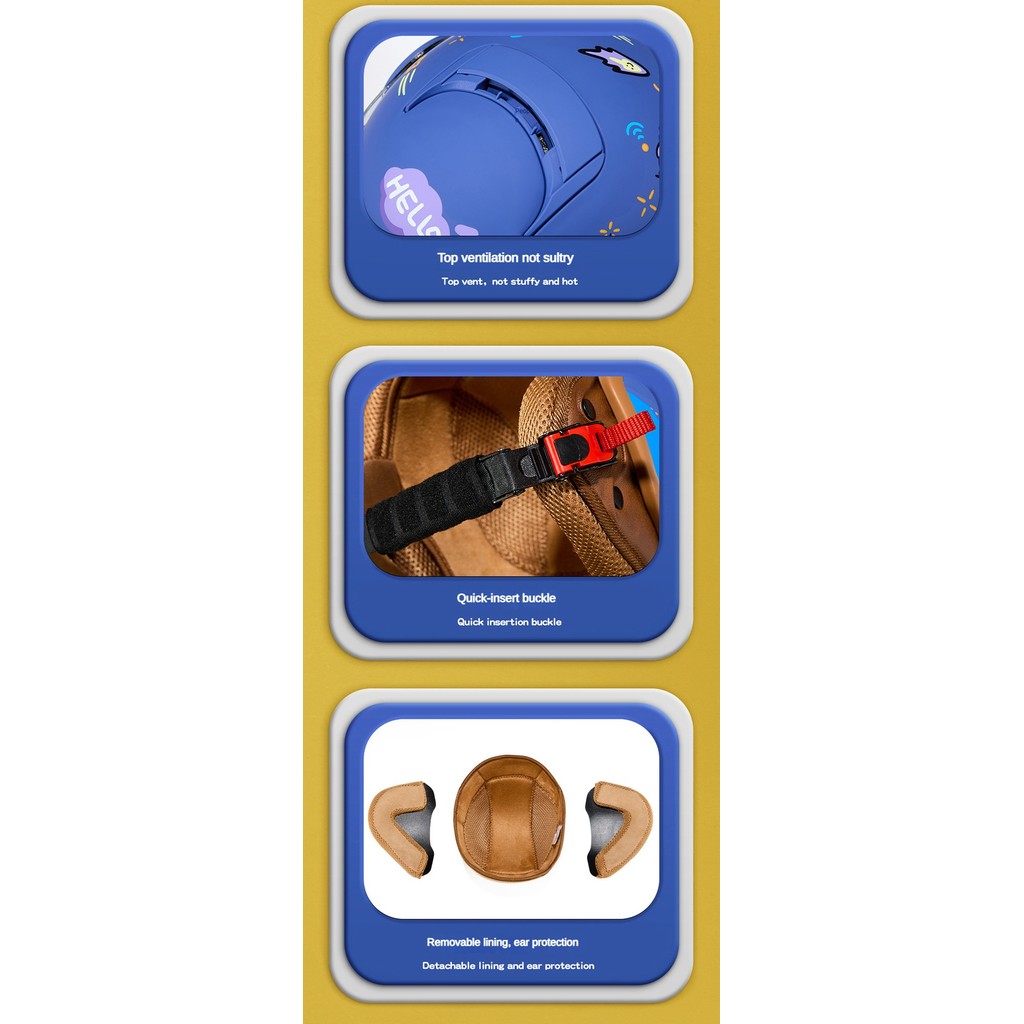 หมวกกันน็อคมอเตอร์ไซค์หมวกกันน็อคการ์ตูนเด็ก - รูปที่ 7