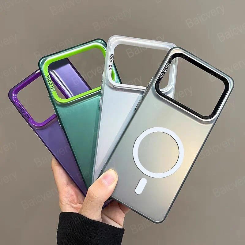 เคสสําหรับ Infinix GT 20 Pro X6871 ฝาครอบ IMD ป้องกันลายนิ้วมือสีสันสดใสพร้อมสติกเกอร์แม่เหล็ก