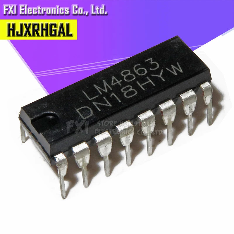 10pcs LM4863D DIP16 LM4863 เครื่องขยายเสียง IC