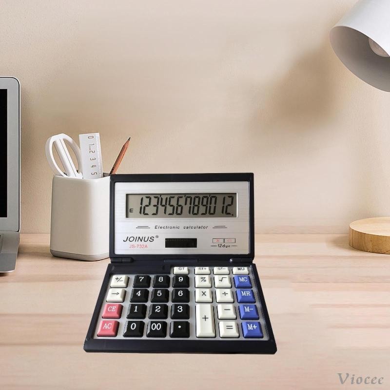 [Viocee] เครื่องคิดเลขตั้งโต๊ะแบบพับได้สําหรับนักเรียนสํานักงาน
