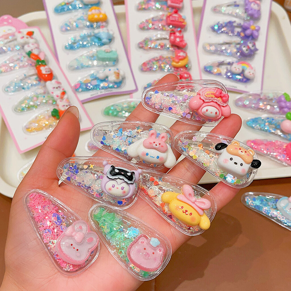 MYPINK 💕กิ๊บติดผม กิ๊บสำหรับเด็ก สีหวาน กิ๊บBB ดอกไม้ การ์ตูน แพ็ก 5 ชิ้น - รูปที่ 5