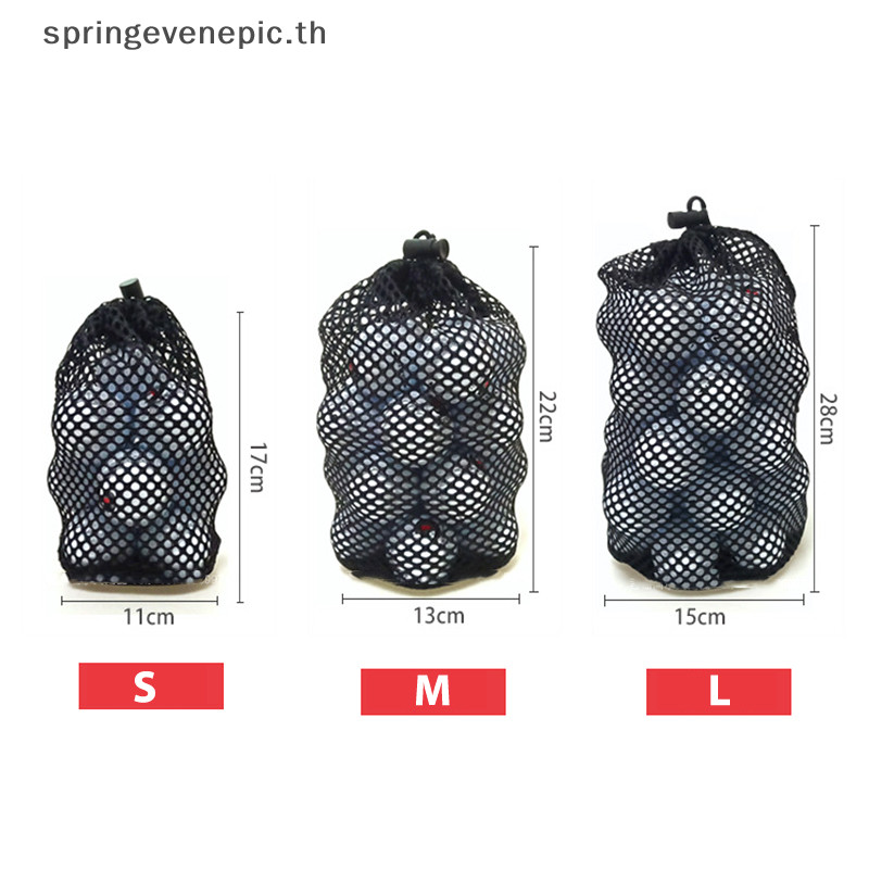 Springevenepic Golf Special Net Bag Nylon Net Bag Bag Storage Ball Bag Can Hold12- 48 Balls New