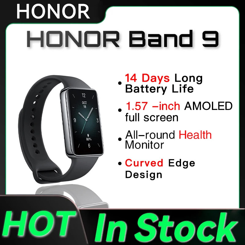 Original Honor Band 9 7 การตรวจสอบอัตราการเต้นของหัวใจ 5ATM สร้อยข้อมือสมาร์ทว่ายน้ํา