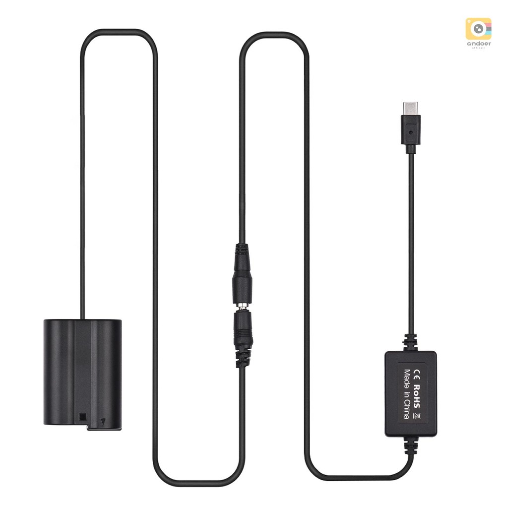 Pd USB Type-C สาย EP-5B Dummy แบตเตอรี่ DC Coupler EN-EL15 สําหรับ Z7 Z6 D800 D850 D810 D7200 D7100 D7500 กล้อง