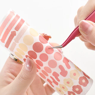 Idako แหนบสแตนเลส Candy Color Series Macaron Color Handbook สติกเกอร์เครื่องมือ Gadget ST002