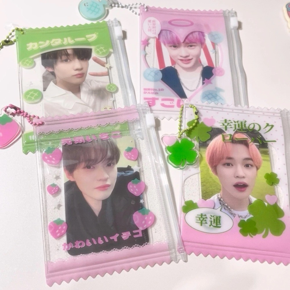 น่ารักใสเงาถุงขนม เคป๊อป การ์ดแขนผู้ถือการ์ดผู้ถือบัตรฟิล์มการ์ดเกม