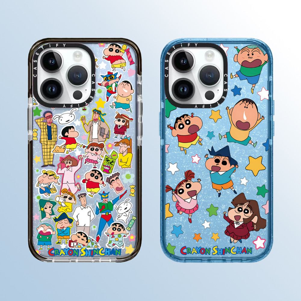Casetify เคสโทรศัพท์ TPU เงาคุณภาพสูงเหมาะสําหรับ iPhone 15 Pro Max 14 Pro Max 13 Pro Max 15 Pro 14 Pro 13 Pro 12 Pro 11 แฟชั่นป้องกันการตกปกอ่อนการ์ตูนครอบครัว