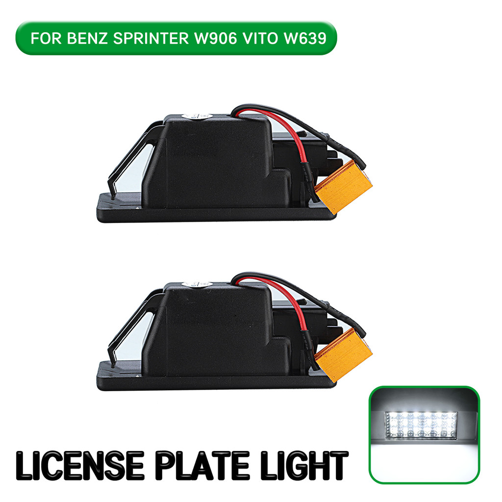 2 PC LED จํานวนใบอนุญาตโคมไฟสําหรับ Mercedes-Benz Sprinter W906 VITO W639 VIANO W639