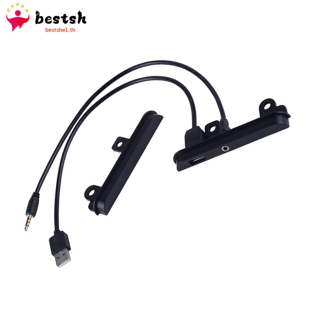 Bestshe1.th 2 DIN Fascia Trims Dash Kit วิทยุวงเล็บ USB AUX พอร์ตอะแดปเตอร์ Fit สําหรับ Toyota