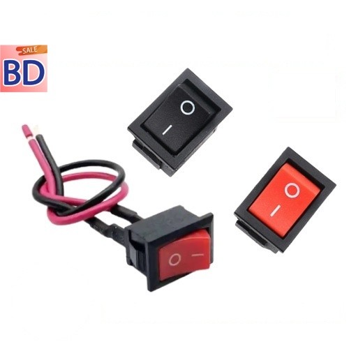 KCD1-2P สวิตซ์เปิด/ปิด แบบ 2 ขา 21x15mm (โกดังในไทย)
