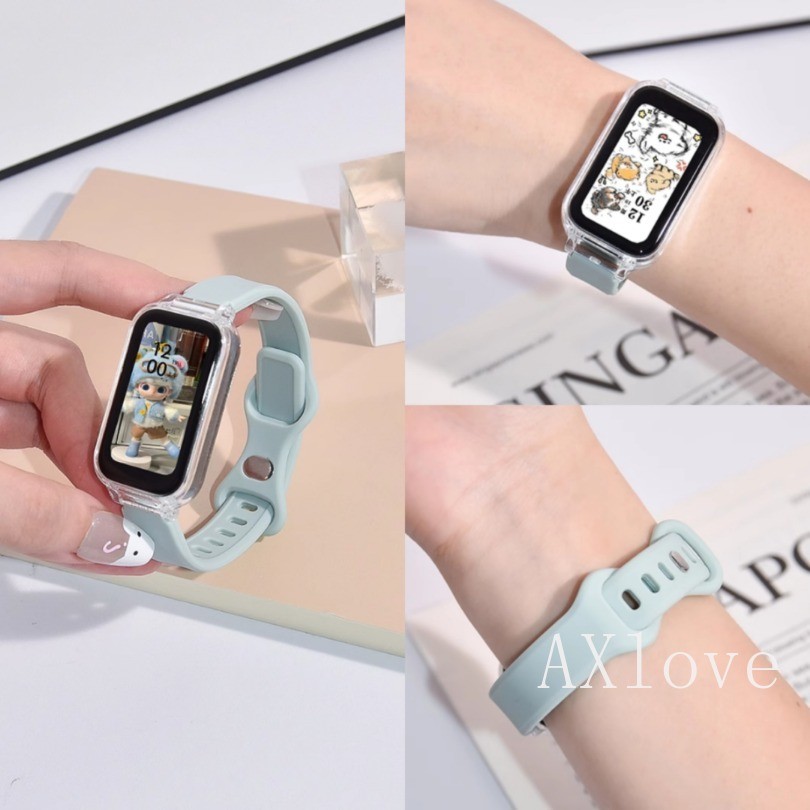 สายรัดซิลิโคนอ่อนนุ่มสําหรับ Xiaomi Mi Band 8 Active 8active Redmi Smart Band 2 สายรัดข้อมือสร้อยข้อมือเข็มขัด correa