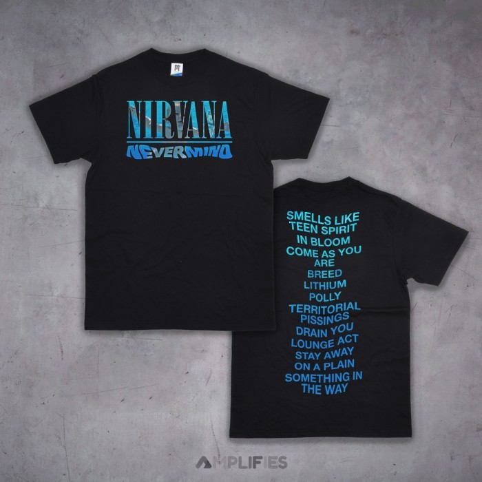 เสื้อยืดวง Nirvana - NEVERMIND INSIDE TRACKLIST (W/ Backprint)