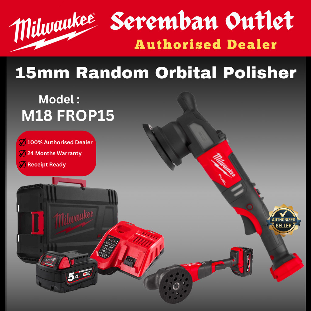 Milwaukee M18 Random Orbital Polisher 15mm / FROP15 / Orbital หมุนได้