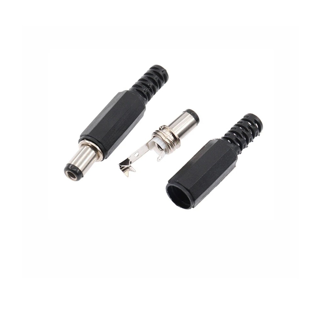 10pcs DC Power 5.5 มม.x 2.1 มม.ชายปลั๊ก Outlet Connector 5.5*2.1 DC Power Supply ปลั๊กซ็อกเก็ต Solder Wire Adapter ปลั๊ก DC - รูปที่ 2