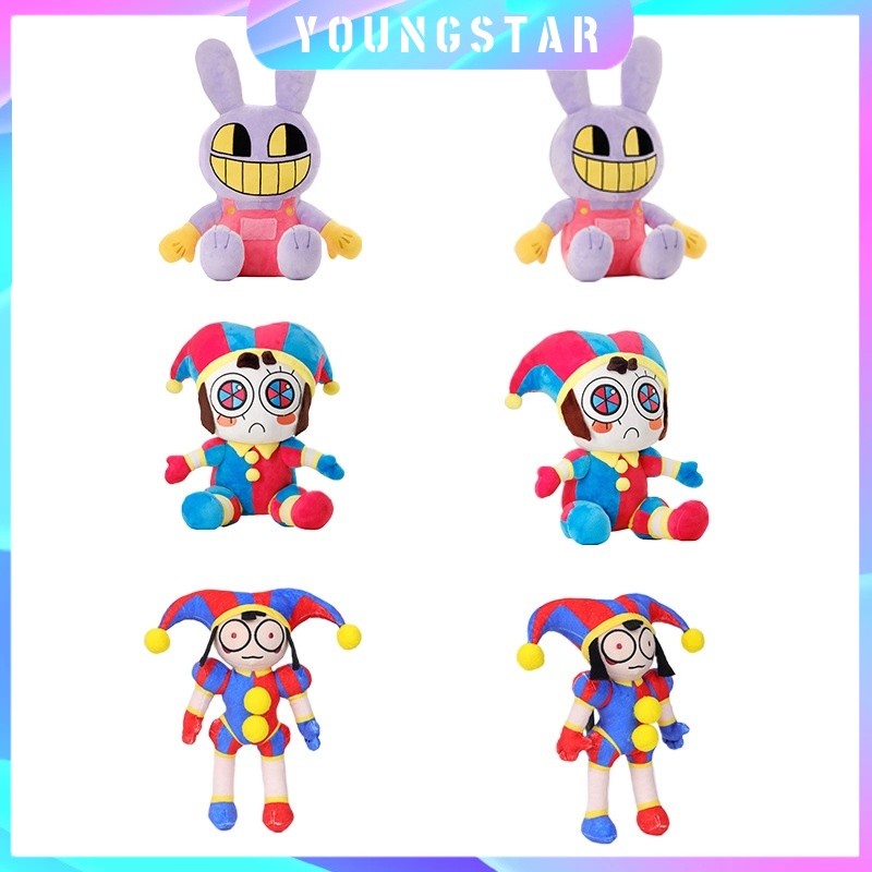 Fyg Amazing CIRCUS DIGITAL Pomni Jax ตุ๊กตาตุ๊กตาสําหรับเด็กตกแต่งบ้านรุ่น Q ตุ๊กตาของเล่น