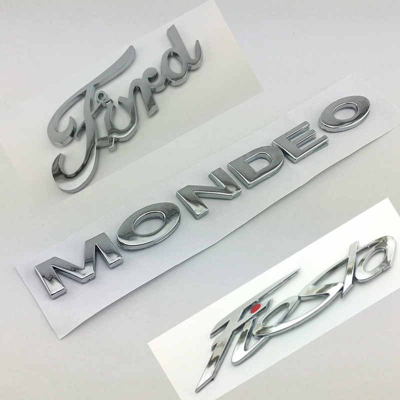 สําหรับ FORD MONDEO FIESTA ตัวอักษรสัญลักษณ์ด้านหลังโลโก้รถสติกเกอร์ภาษาอังกฤษรุ่น badge ตกแต่งเงิน