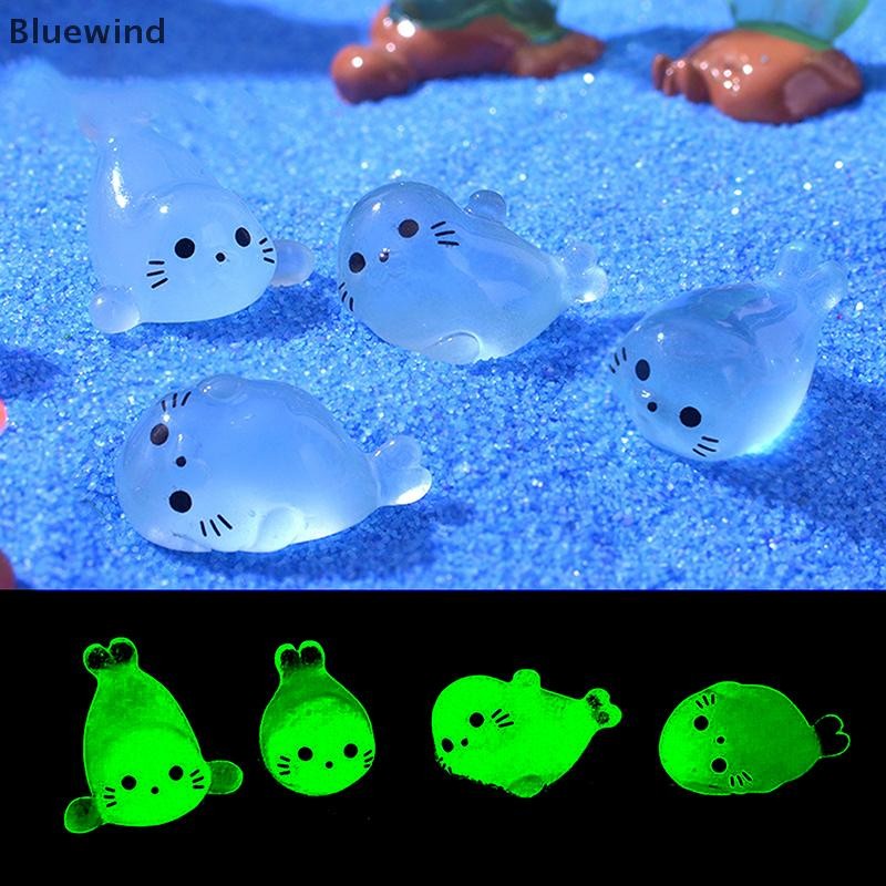 [Bluewind] น่ารัก Luminous Bunnies Microlandscape มินิเครื่องประดับ Fairy Gardening Miniature Figurines เรซิ่นหัตถกรรมตกแต่งบ้านใหม่