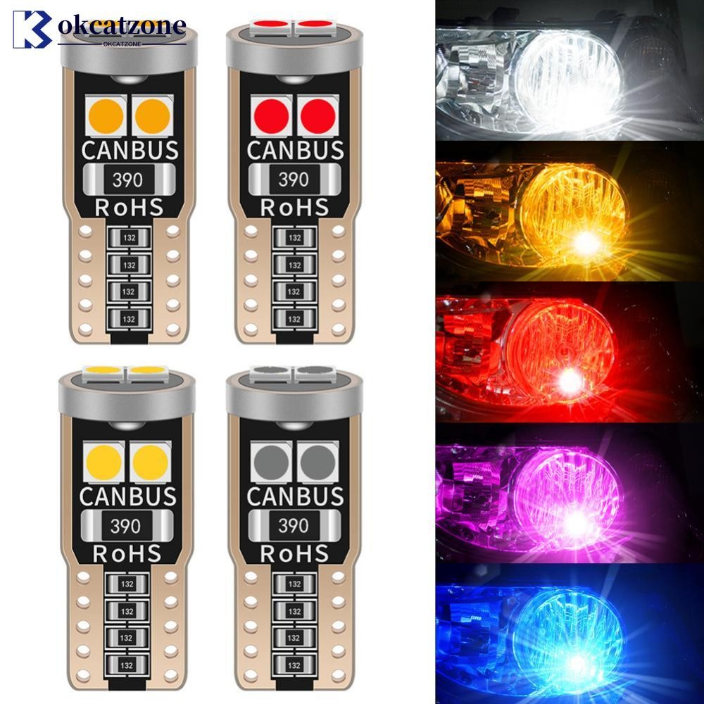 Okcatzone 1 PC T10 ไฟป้ายทะเบียนรถยนต์ 6SMD 3030 Canbus W5W 194 168 หลอดไฟ LED 12V แผ่นภายในโดมไฟโคมไฟอ่านหนังสือ I8T2